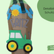 Detailansicht des Traktor-Motivs auf der Schultuete | Always Amazing Bastelshop