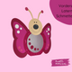 Detailaufnahme der Schmetterling-Laterne mit farbenfrohen Flügeln und hochwertiger Verarbeitung | Always Amazing Bastelshop