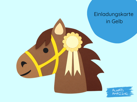 DIY Einladungskarten Pferd für Ponyhof Geburtstag und Pferdeparty | Always Amazing Bastelshop