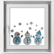 Bastelset Schneemann Fensterbild – Transparentpapier Konfetti