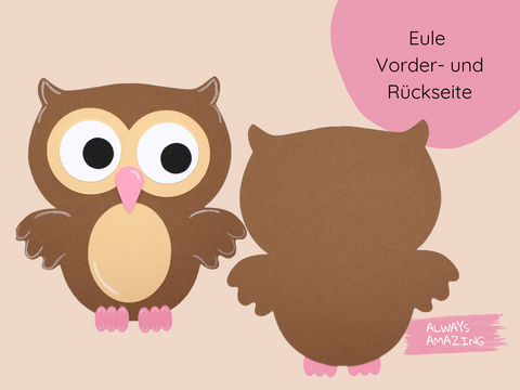 Fertige Papier‑Eule aus dem Bastelset | Always Amazing Bastelshop

