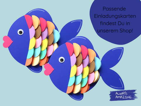 Fertiger Regenbogenfisch bunt | Always Amazing Bastelshop
