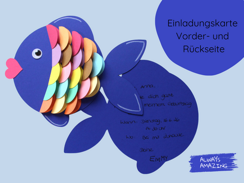 Fertiger Regenbogenfisch aus dem Bastelset | Always Amazing Bastelshop