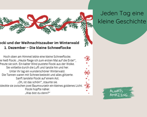 Adventskalender zum Vorlesen und Basteln – Weihnachtsgeschichten und Fensterbild für Kinder