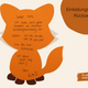 Fuchs-Einladungskarte aus Papier – Rückseite | Always Amazing Bastelshop