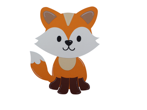 Fuchs-Einladungskarte aus Papier – Vorderseite | Always Amazing Bastelshop