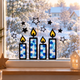 Kerzen Fensterbild Bastelset | Weihnachtsdeko mit Transparentpapier