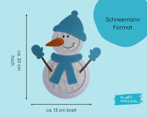 Bastelset Schneemann Fensterbild – Transparentpapier Konfetti