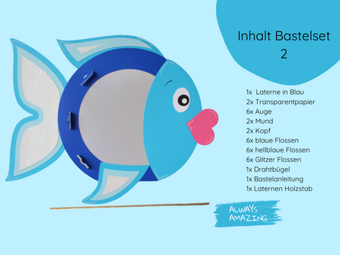 Kinder basteln eine Fisch Laterne aus Papier | Always Amazing Bastelshop