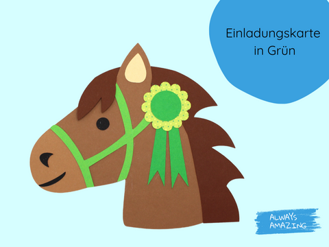 Kreative Einladung für Pferde Kindergeburtstag selber machen | Always Amazing Bastelshop