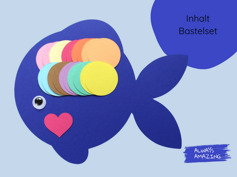 Kreatives Regenbogenfisch Bastelset mit Bastelmaterial | Always Amazing Bastelshop
