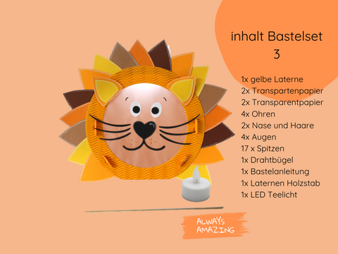 Löwen Laterne aus Papier einfach selber basteln | Always Amazing Bastelshop