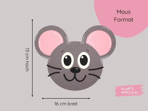 Masse Maus Einladungskarte | Always Amazing Bastelshop