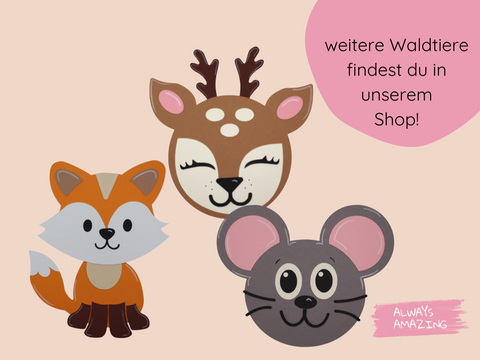 Papierbastelset mit Waldtier-Motiven | Always Amazing Bastelshop