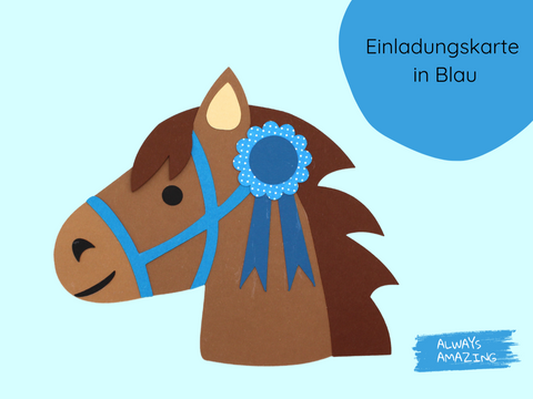 Einladungskarten Bastelset für Ponyhof Geburtstag und Pferdefans | Always Amazing Bastelshop