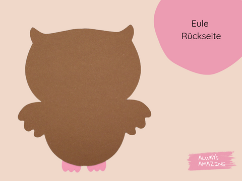Rueckseite Eulen Bastelset  | Always Amazing Bastelshop