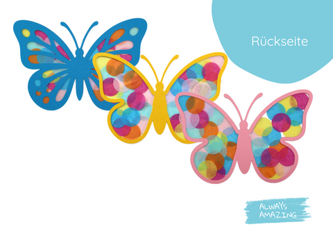 Fensterbild Schmetterlinge Bastelset