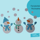 Bastelset Schneemann Fensterbild – Transparentpapier Konfetti