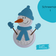 Bastelset Schneemann Fensterbild – Transparentpapier Konfetti