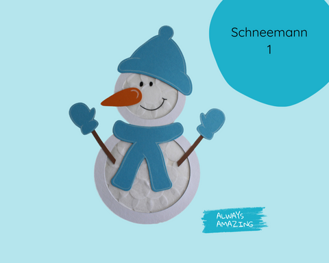 Bastelset Schneemann Fensterbild – Transparentpapier Konfetti