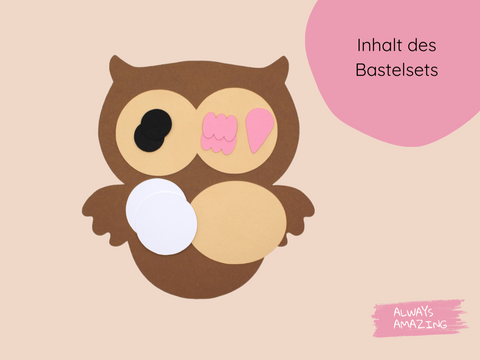 Stanzteile Eulen Bastelset | Always Amazing Bastelshop