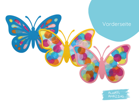 Fensterbild Schmetterlinge Bastelset