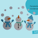 Bastelset Schneemann Fensterbild – Transparentpapier Konfetti