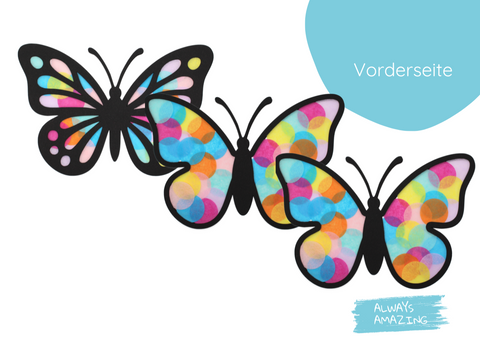 Fensterbild Schmetterlinge Bastelset