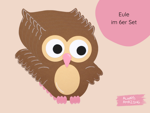 Vorgestanzte Papierteile für die Eule | Always Amazing Bastelshop