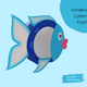 Vorgestanztes Fisch Laternen Bastelset mit Bastelmaterial | Always Amazing Bastelshop