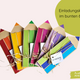 Bunte Einladungskarten zur Einschulung in Stift Design | Always Amazing Bastelshop