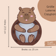 Größe der fertigen Capybara Laterne für St. Martin