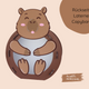 Rückseite der Capybara Laterne für St. Martin