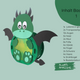 Drachen Laterne Bastelset Set 1 – Bastelset mit Drahtbügel und Anleitung