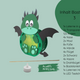 Drachen Laterne Bastelset Set 3 – Bastelset mit LED-Teelicht
