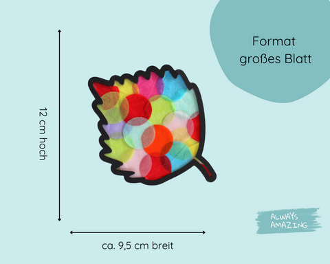 Format Großes Herbstblatt Bastelset mit Transparentpapier-Konfetti für farbenfrohe Herbstfenster.