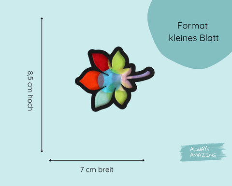 Format kleines Herbstblatt Bastelset mit Transparentpapier-Konfetti für farbenfrohe Herbstfenster.