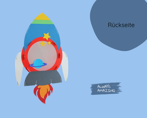 Rückseite der Raketen Laterne
