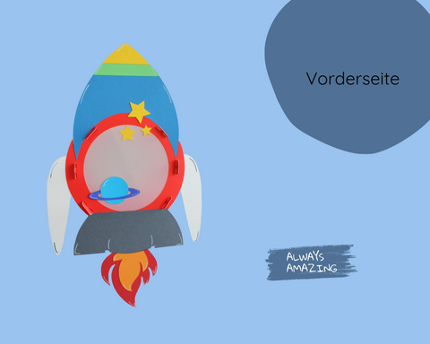 Vorderseite der Raketen Laterne