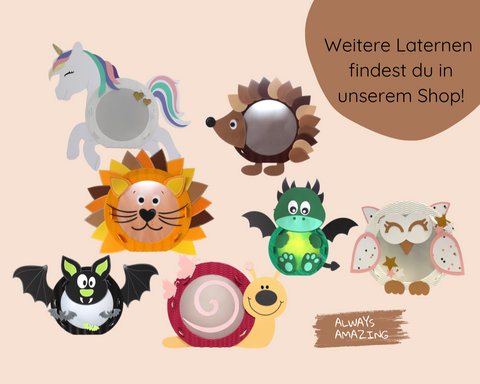 Weitere kreative Laternen Bastelsets für Kinder aus unserer Kollektion
