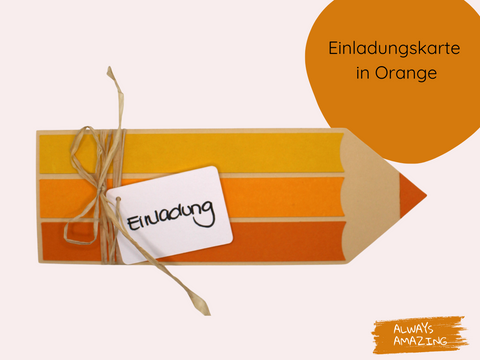 Bastelteile aus Tonkarton für Einladungskarten Einschulung | Always Amazing Bastelshop