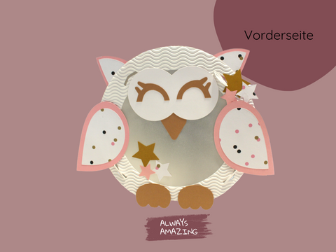 ulen Laterne – Augen und Flügel aus Tonkarton anbringen | Always Amazing Bastelshop