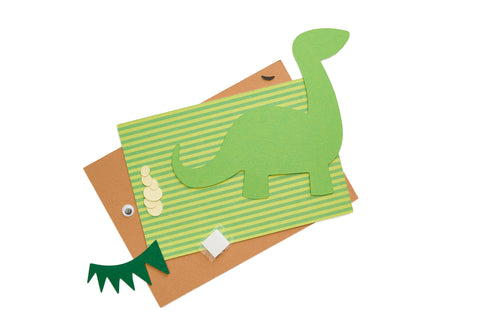 Dino Einladungskarte Grüner Party-Dino Stanzen Always Amazing Bastelshop
