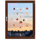 Herbst-Girlande basteln Rot Fenster Always Amazing Bastelshop